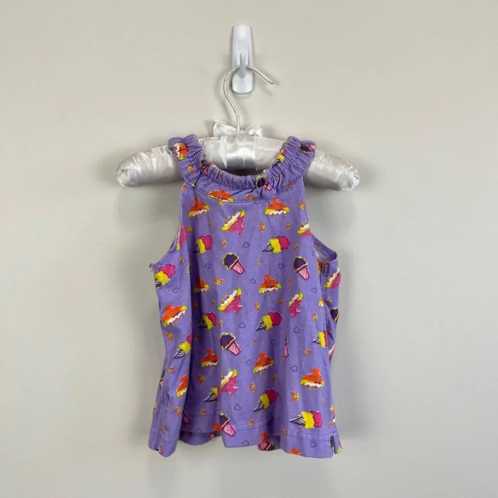 Vintage Small Steps Purple Ice Cream Tank Top 24 Months
